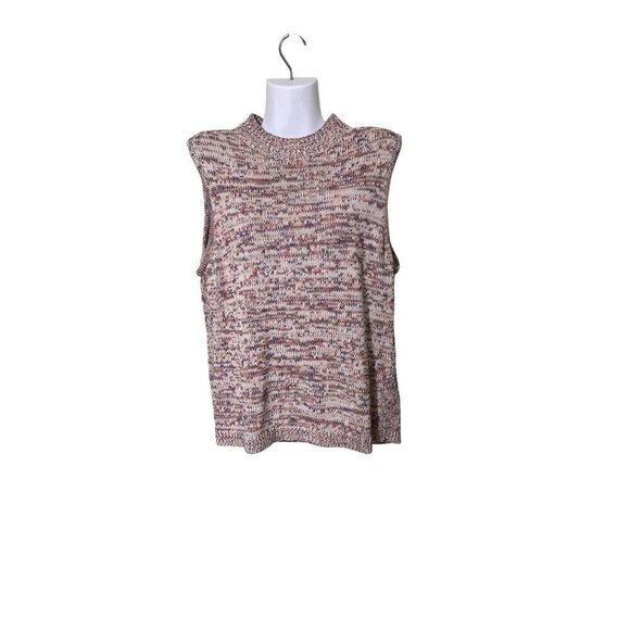 Talbots  Sleeveless Knit Sweater Vest L Cotton Blend - Picture 1 of 10
